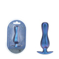 OUCH! Body-Safe Curvy Anal Plug - Metallic Blue (11.7 cm, Ergonomic Design for Enhanced Pleasure)