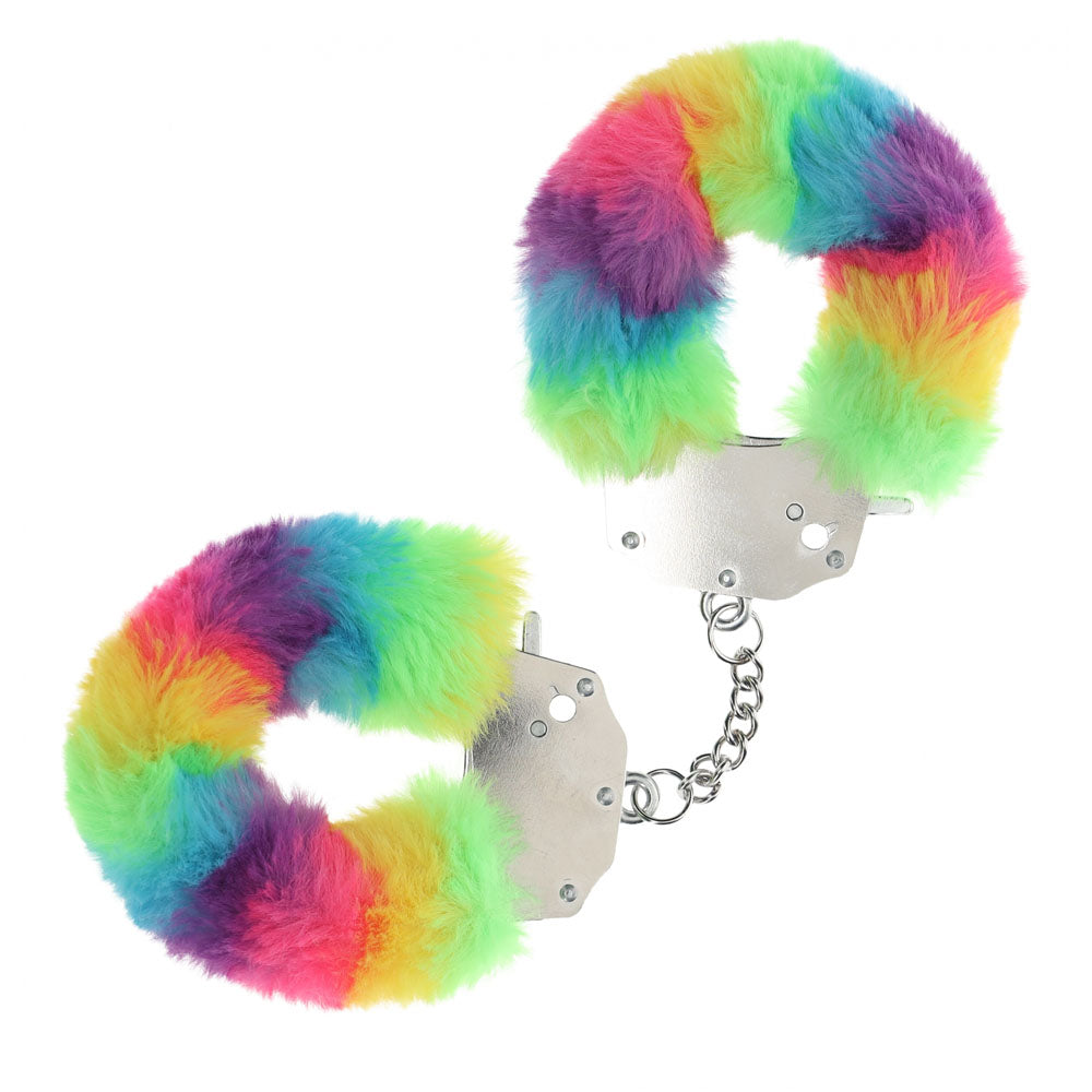 OUCH! Plush Multi-Color Restraint Cuffs – Soft and Durable Fluffy Handcuffs for All Genders
