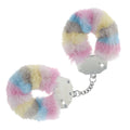 OUCH! Heavy-Duty Multicolour Fluffy Restraints - Soft and Comfortable Cuffs for Versatile Bondage Play