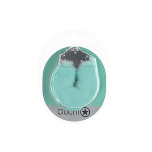 OUCH! powder green heavy-duty fluffy handcuffs – image 2