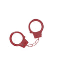 OUCH! Classic Red Metal Cuffs - Durable Restraints for Comfort and Control
