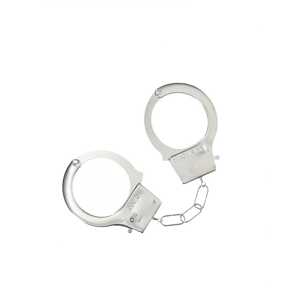 OUCH! Classic Silver Metal Restraints - Body-Safe Handcuffs for Couples and Solo Play