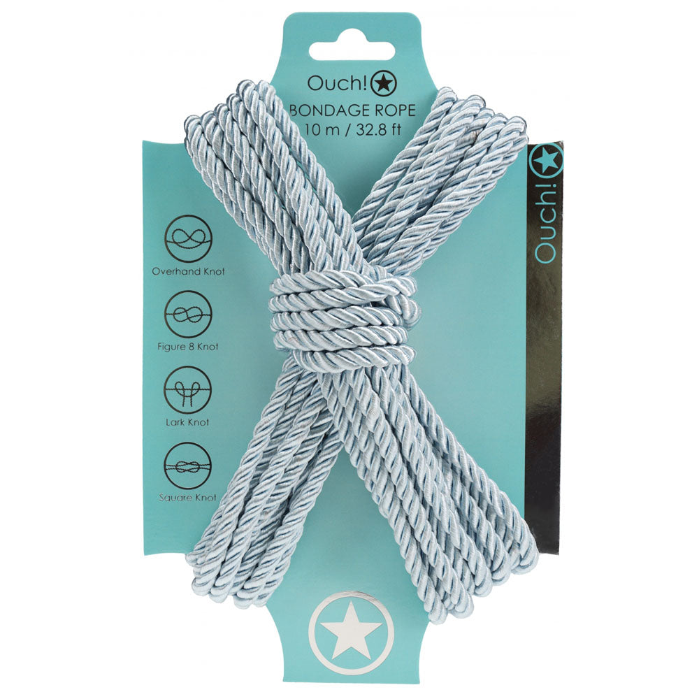 Soft Touch Bondage Rope - 10 M - Powder Blue Nylon Restraint Rope for Safe and Comfortable Bondage Play