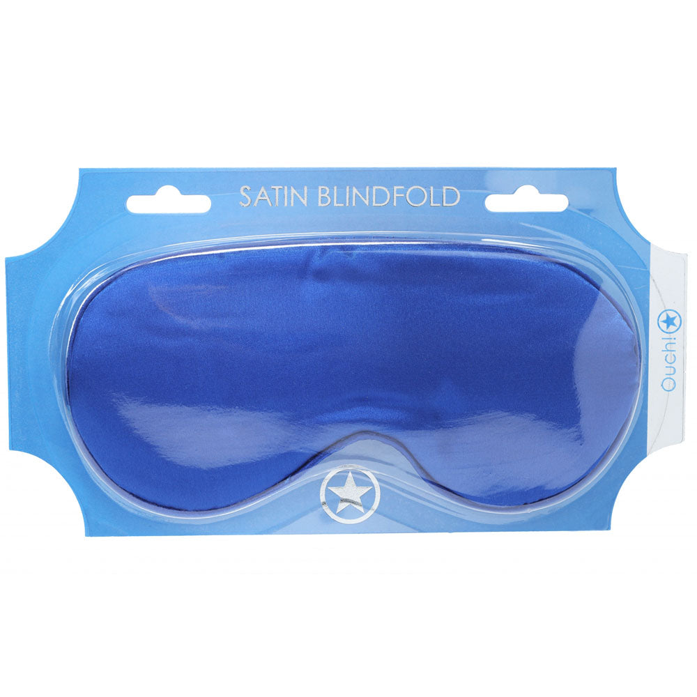 OUCH! Royal Blue Satin Eye Mask – Luxurious Sleep Accessory for Restful Nights