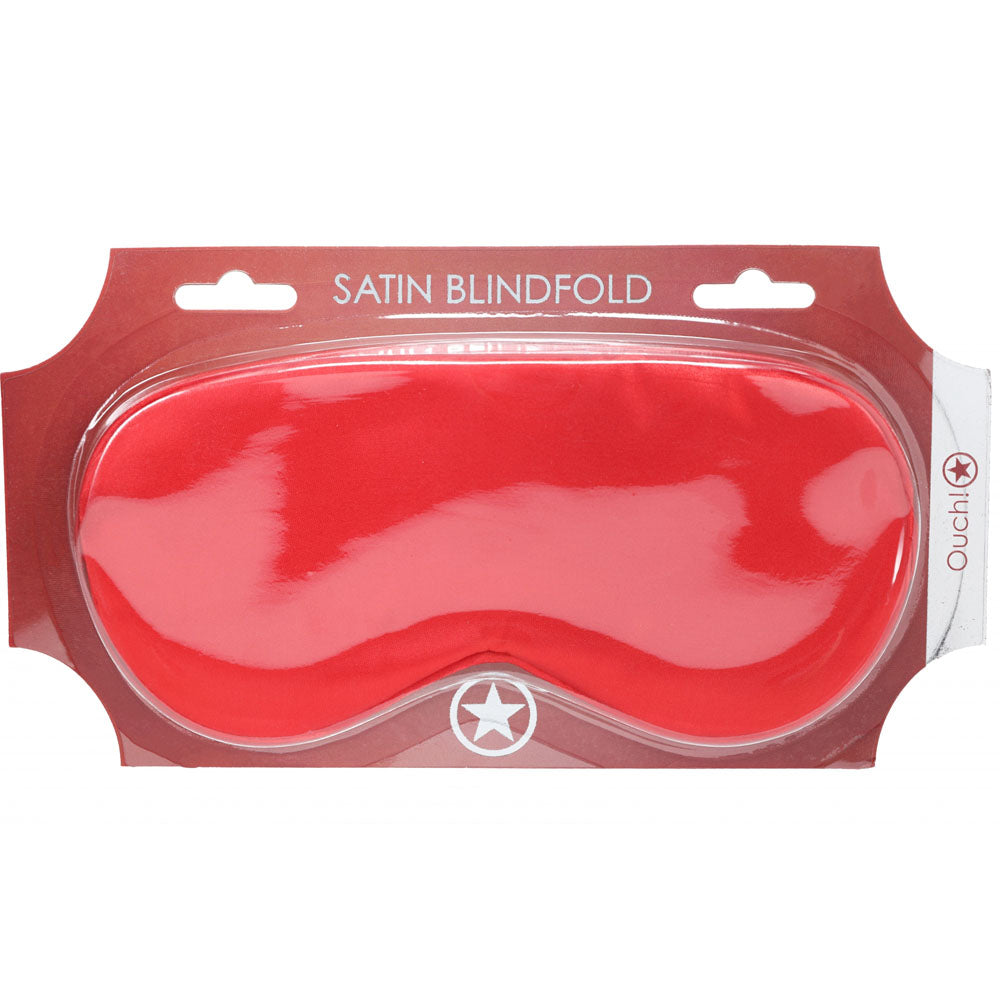 Satin Eye Mask for Relaxation - Red - Comfortable Sleep and Wellness Accessory
