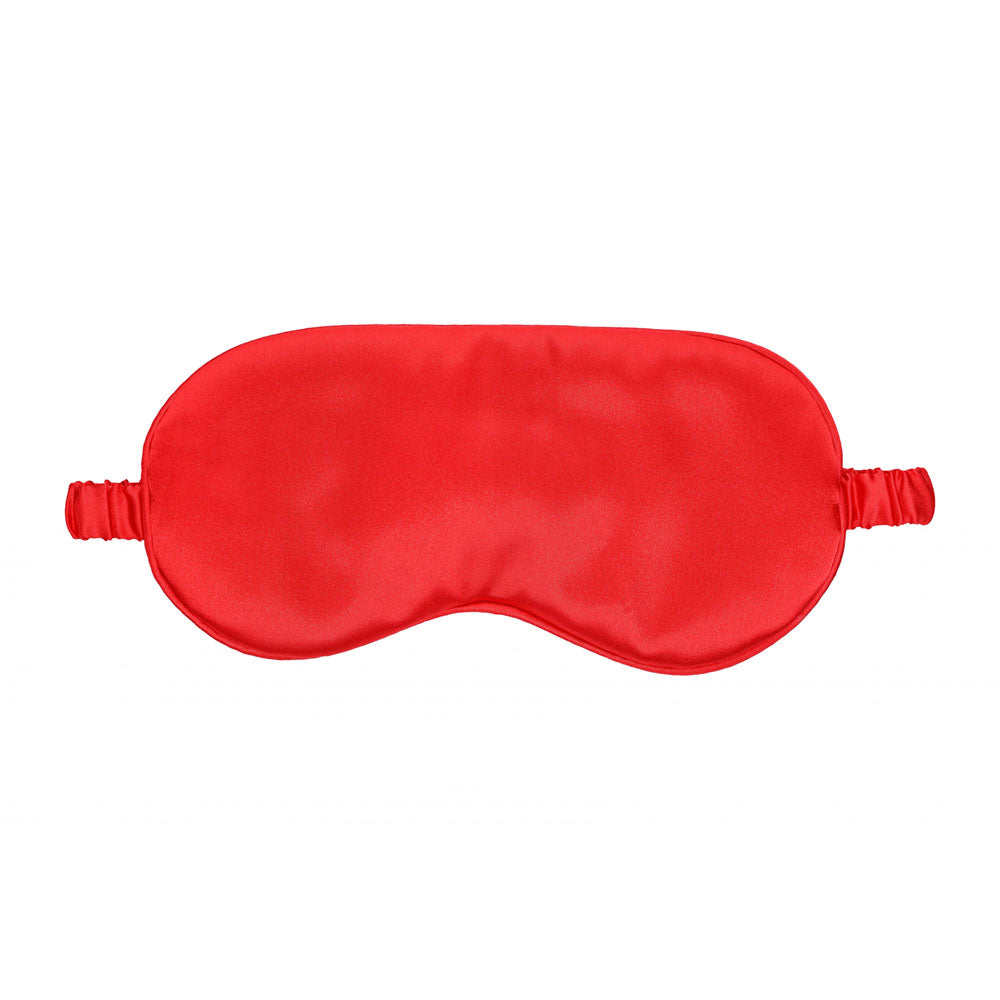 Satin Eye Mask for Relaxation - Red - Comfortable Sleep and Wellness Accessory