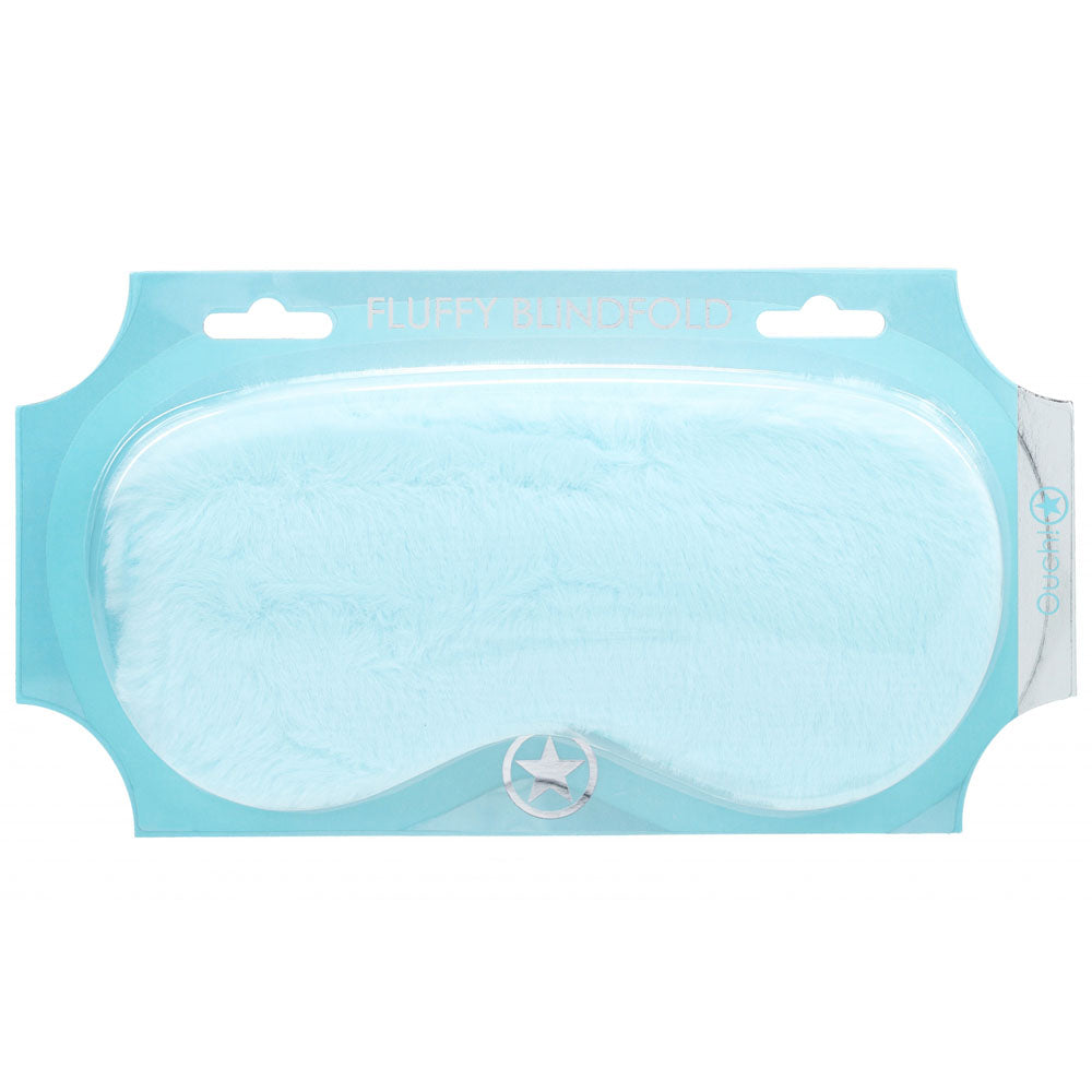 Fluffy Eye Mask - Luxurious Powder Blue Sleep Mask for Ultimate Comfort and Relaxation