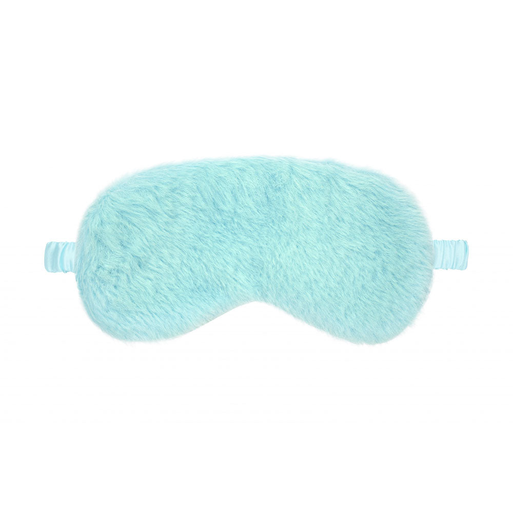 Fluffy Eye Mask - Luxurious Powder Blue Sleep Mask for Ultimate Comfort and Relaxation