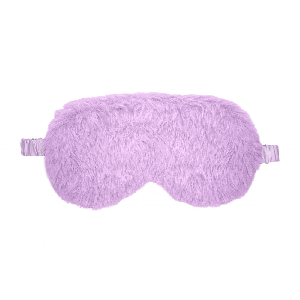 Fluffy Eye Mask - Soft Purple Plush Sleep Mask for Ultimate Comfort and Relaxation