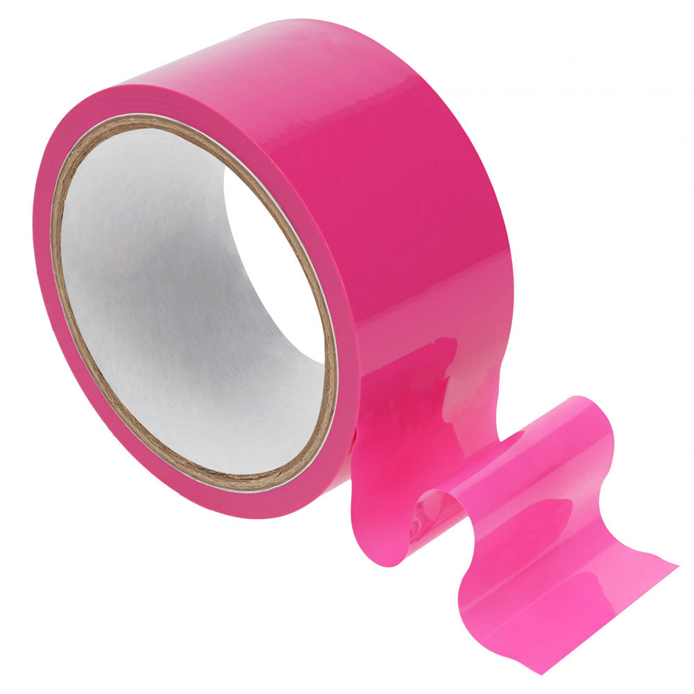 OUCH! Non-Stick PVC Bondage Tape – Pink - 20 Metre Length for Safe and Sensual Play