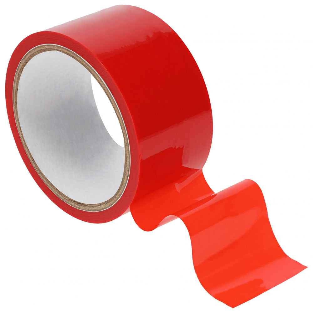 OUCH! Non-Stick PVC Bondage Tape - Red - 20 Metre Length for Safe and Sensual Play