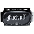 OUCH! Satin Eye Mask - "Quiet Please" - Black Printed Sleep Mask for Restful Relaxation