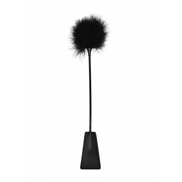 Ouch! Bondage Toy – Feathered Crop – Black