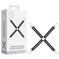 Diamond-Studded Hogtie Restraint - Luxurious Black Bondage Accessory for Enhanced Sensory Play