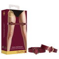 OUCH! Halo - Burgundy Thigh Cuffs for Comfortable Leg Restraint and Bondage Play