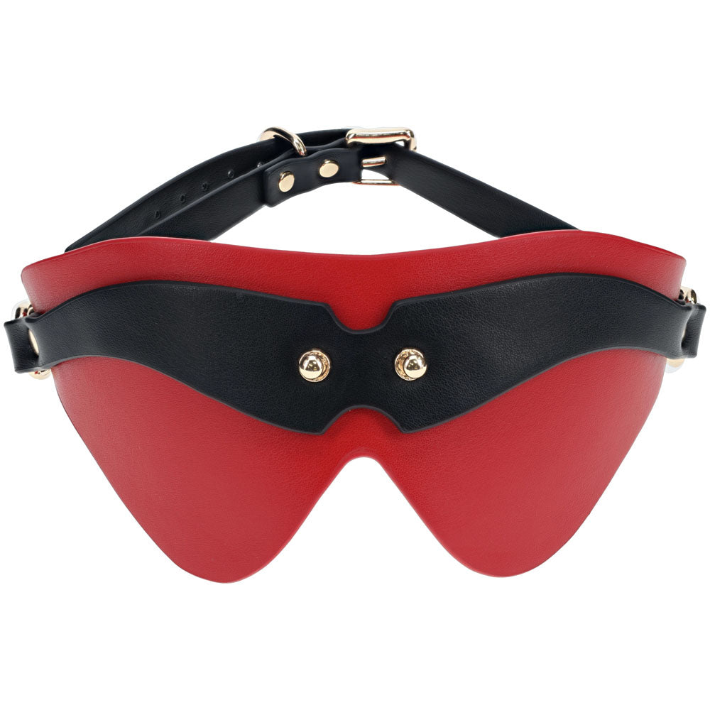 OUCH! Milan Collection - Gender-Neutral Black/Red Blindfold Eyemask for Enhanced Sensory Experience