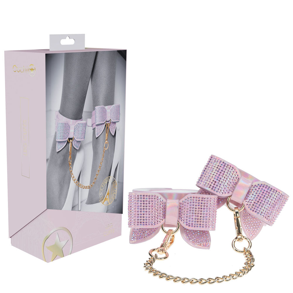 OUCH! Paris Collection - Body-Safe Pink Leg Restraints for Sensual Play