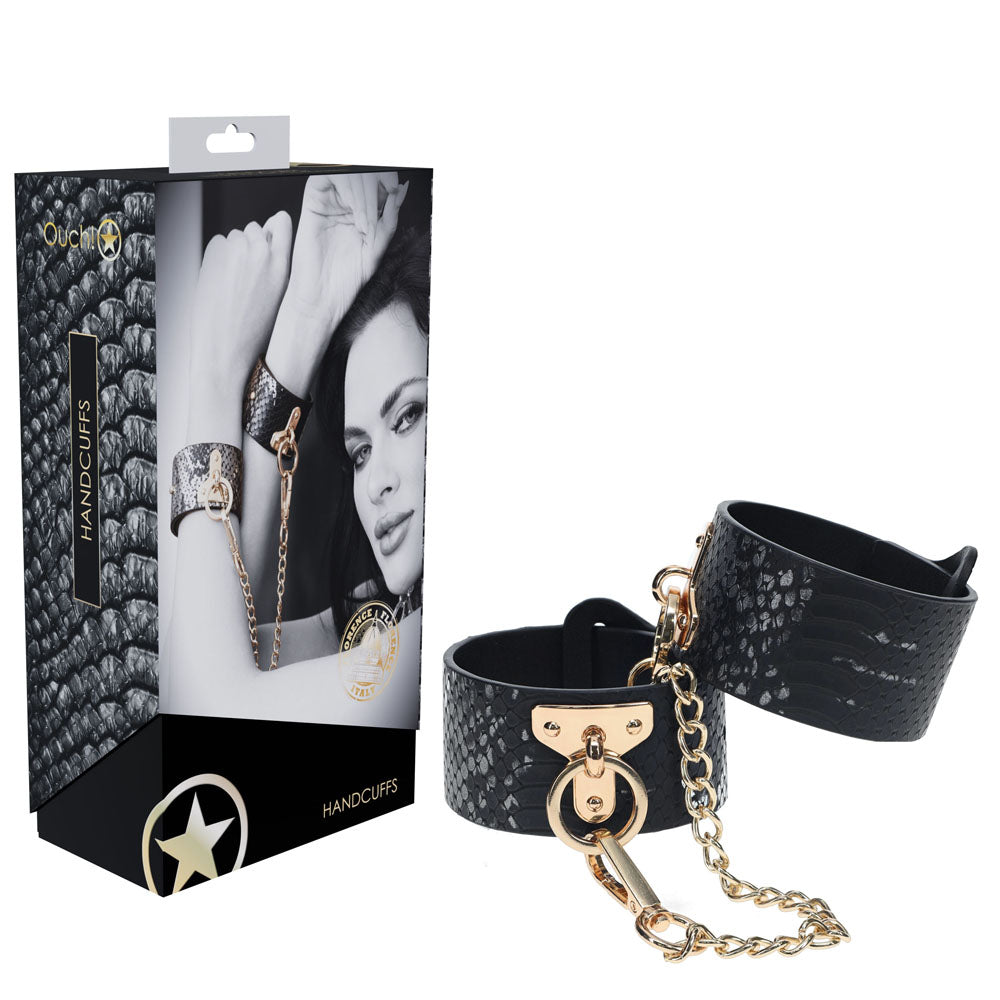 OUCH! Florence Collection - Black Handcuffs for Sensual Restraint and Bondage Play