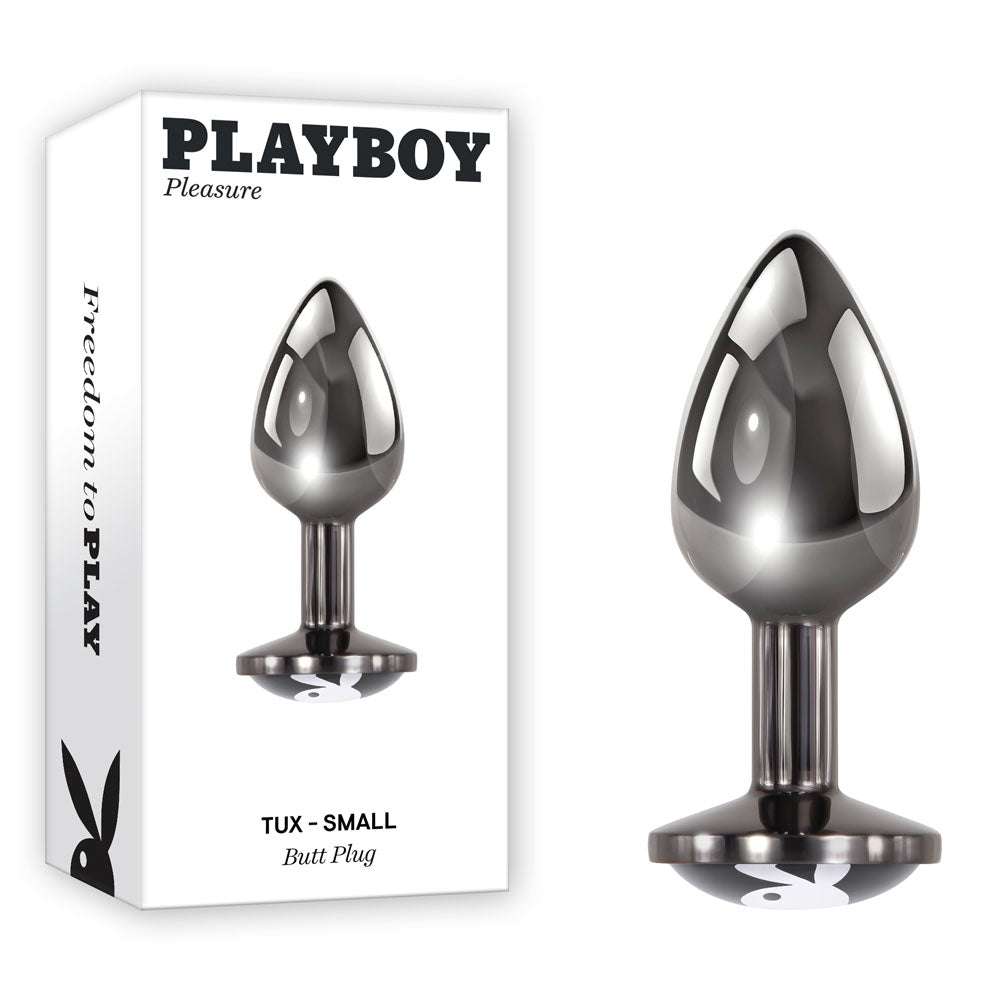 Playboy Pleasure TUX Small Metal Butt Plug – 7.4 cm (Body-Safe, Gender-Neutral, Ergonomic Design)