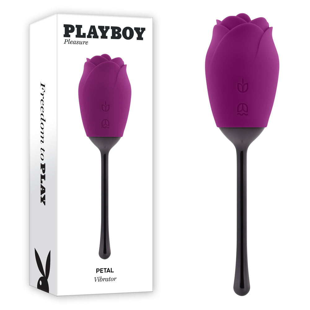 Playboy Pleasure PETAL - Purple USB Rechargeable G-Spot Stimulator for Enhanced Wellness