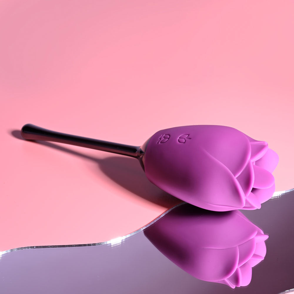 Playboy Pleasure PETAL - Purple USB Rechargeable G-Spot Stimulator for Enhanced Wellness