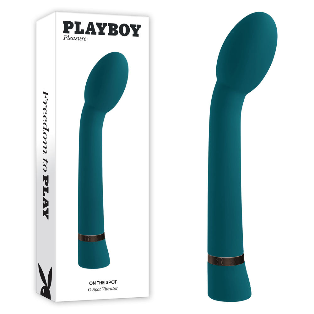 Playboy Vibrator – Rechargeable, Body-Safe Silicone – Blue – 21.6 cm