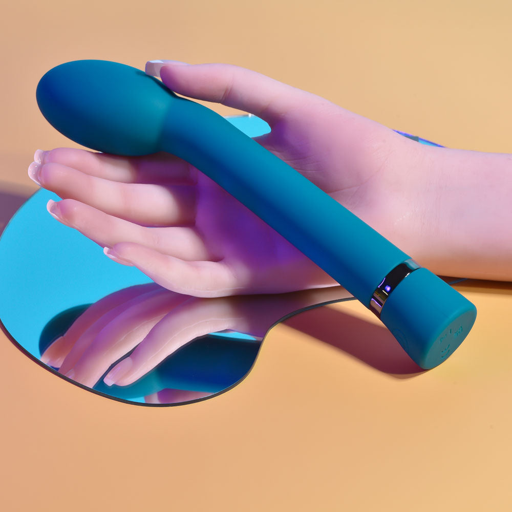 Playboy Vibrator – Rechargeable, Body-Safe Silicone – Blue – 21.6 cm