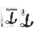 Playboy Pleasure Come Hither - Black USB Rechargeable Prostate Massager (13.2 cm, Wireless Remote Control)