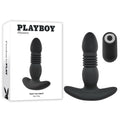 Playboy Pleasure TRUST THE THRUST - Black USB Rechargeable Thrusting Butt Plug with Wireless Remote (13.7 cm, Body-Safe Silicone)