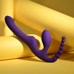 Playboy Rechargeable Strap-On Bundle – Toy, Lube & Toy Cleaner – image 2