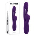 Playboy Pleasure THE THRILL - USB Rechargeable Rabbit Vibrator in Vibrant Purple (24.4 cm) for Ultimate Wellness and Intimacy