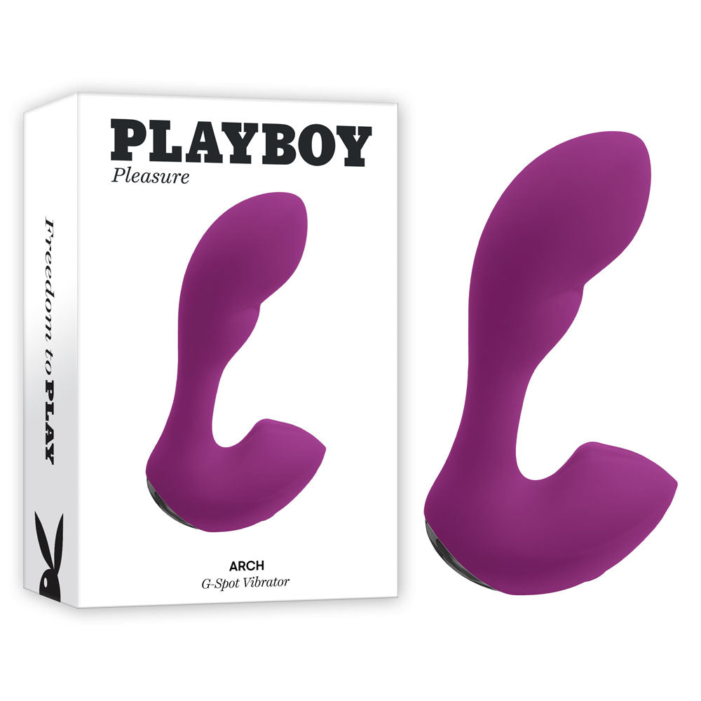 Playboy Pleasure ARCH - USB Rechargeable G-Spot Vibrator in Purple (14.1 cm, Body-Safe Silicone)