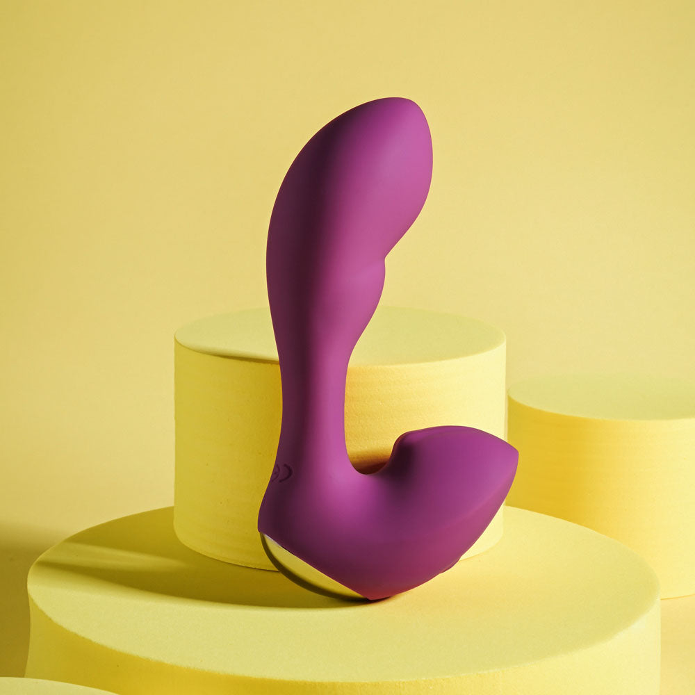 Playboy Pleasure ARCH - USB Rechargeable G-Spot Vibrator in Purple (14.1 cm, Body-Safe Silicone)