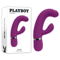 Playboy Pleasure TAP THAT - USB Rechargeable Purple Rabbit Vibrator (16.5 cm, Body-Safe Silicone)