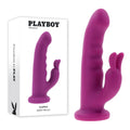 Playboy Pleasure FLUFFLE - USB Rechargeable Purple Rabbit Vibrator (19.7 cm, Body-Safe Silicone)