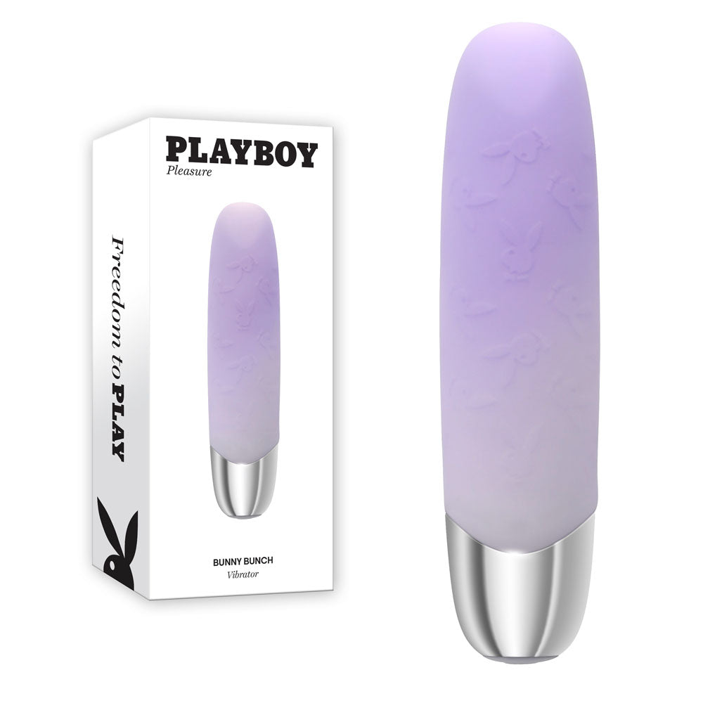 Playboy Pleasure BUNNY BUNCH - Pearl USB Rechargeable Bullet Vibrator (11.3 cm, Body-Safe Silicone)