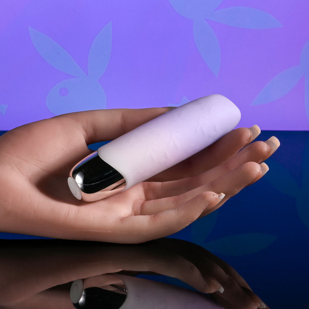 Playboy Pleasure BUNNY BUNCH - Pearl USB Rechargeable Bullet Vibrator (11.3 cm, Body-Safe Silicone)
