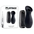 Playboy Pleasure The Jet Set - Sucking Stimulator in Black (10.3 cm, Rechargeable Case for Travel-Friendly Fun)