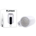 Playboy Pleasure SPIN DOCTOR - USB Rechargeable Vibrating & Spinning Stroker in White (Body-Safe Material)