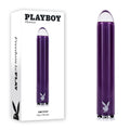 Playboy Pleasure Amethyst - Purple 12.4 cm USB Rechargeable Glass-Tipped Mini Vibe for Wellness & Relaxation