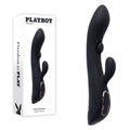 Playboy Pleasure Ultimate G-Spot Rabbit Vibrator - Black (23.3 cm, USB Rechargeable, Body-Safe Silicone)