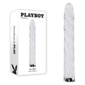 Playboy Pleasure IN A TWIST - White Glass USB Rechargeable G-Spot Vibrator (17.5 cm, Body-Safe)