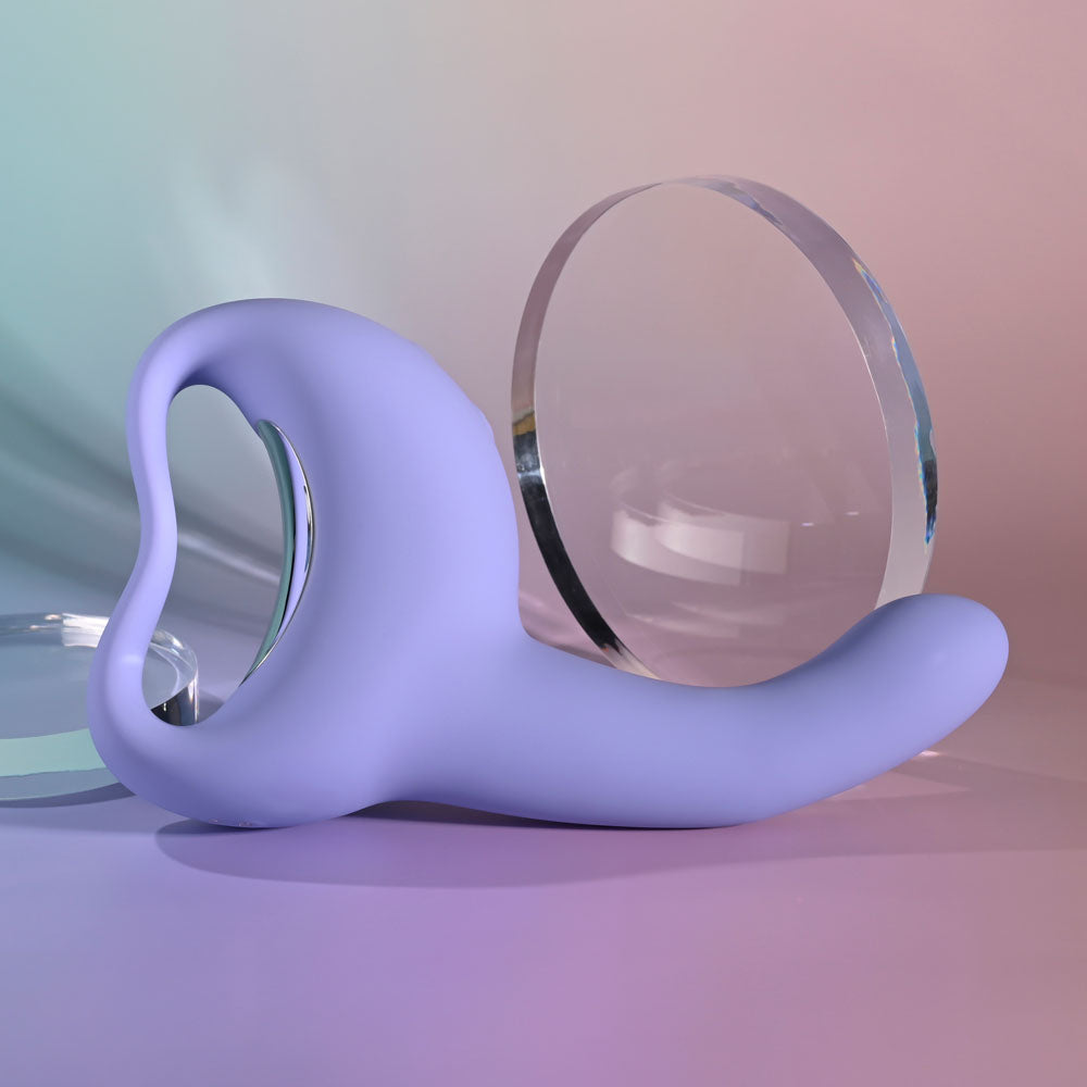 Playboy Pleasure NICE TO MEET YOU - Rechargeable Purple Vibrator (19.5 cm, Body-Safe Silicone)