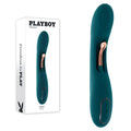 Playboy Pleasure AURELIE - Eco-Friendly Green 22.7 cm USB Rechargeable Vibrator with Internal Flicker for Ultimate Wellness