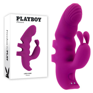 Playboy Lend A Hand Finger Vibrator Bundle – Toy, Lube & Toy Cleaner – image 2