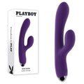 Playboy Pleasure NEW CRUSH - 20.6 cm USB Rechargeable Rabbit Vibrator in Vibrant Purple