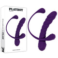 Playboy Pleasure TWISTED PLAYGROUND - Purple USB Rechargeable Vibrator & Cock Ring Set for Ultimate Relaxation
