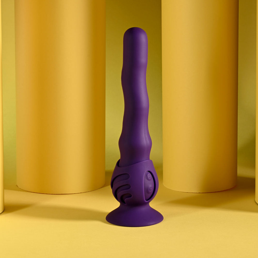 Playboy Pleasure WIGGLE IT - Purple 23.9 cm USB Rechargeable Wiggling Vibrator for Enhanced Intimacy