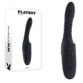 Playboy Pleasure OVERDRIVE - Black USB Rechargeable Thrusting Vibrator (28.2 cm, Body-Safe Silicone)