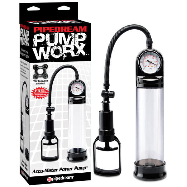 Pump Worx Pump – Clear/Black with Gauge – 20 cm